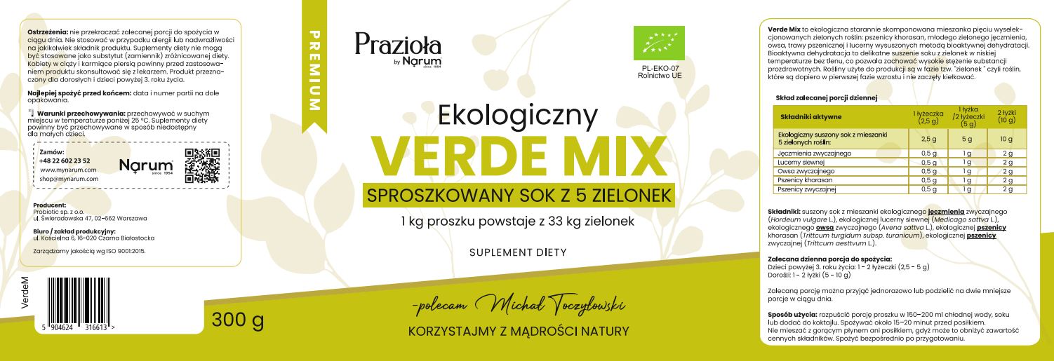 Etykieta produktu