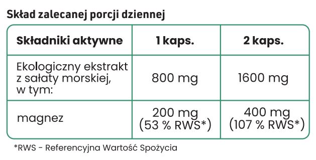 Tabela składników