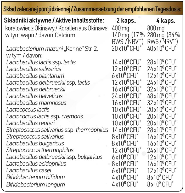 Tabela składników